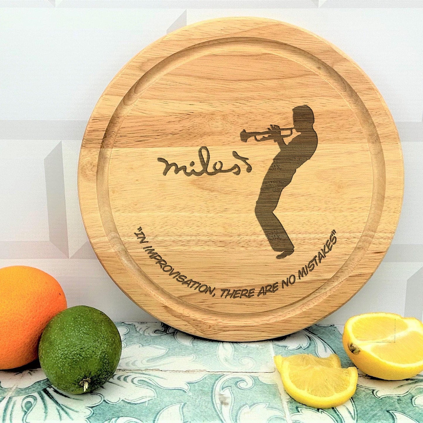 Miles Davis Chopping Board Quote Jazz Musician Gift