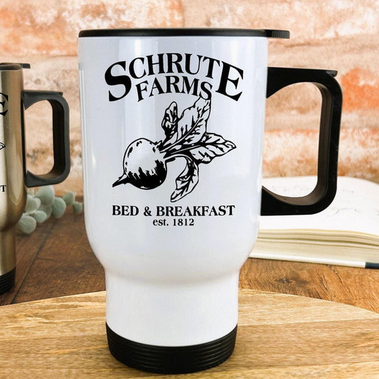 Schrute Farms Beet Beetroot Dwight The Office TV Show Travel Mug