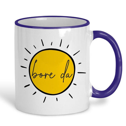 Bore Da Good Morning - Welsh Language Dialect - Personalised Ceramic Mug