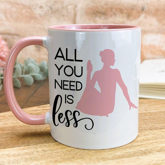 All You Need Is Less Yoga Personalised Ceramic Mug