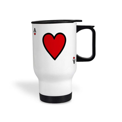Ace of Hearts Playing Card Design Personalised Travel Mug