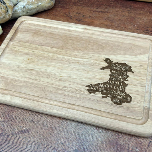 Welsh Map Dialect - Chopping Board