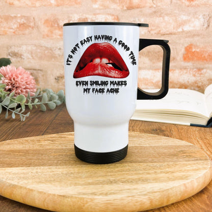 Rocky Horror Picture Show "Not Easy Having A Good Time" Travel Mug Personalised Gift