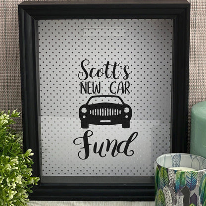 New Car Fund Savings Money Box Personalised Gift First Car Driving Test Gift
