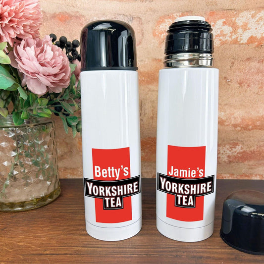 Yorkshire Tea - Personalised Vacuum Flask  - Northern Regional Gift