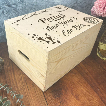 New Years Day Eve Hamper Gift Treats Personalised Box Family Gift Festive Winter
