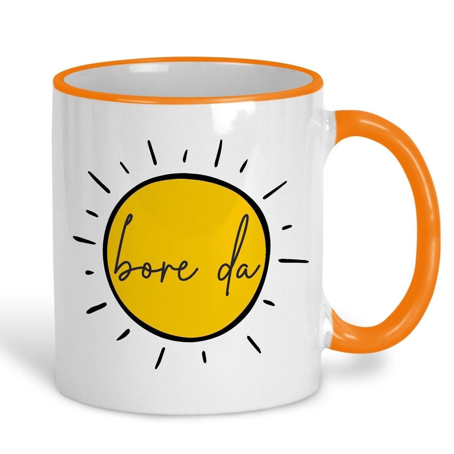 Bore Da Good Morning - Welsh Language Dialect - Personalised Ceramic Mug