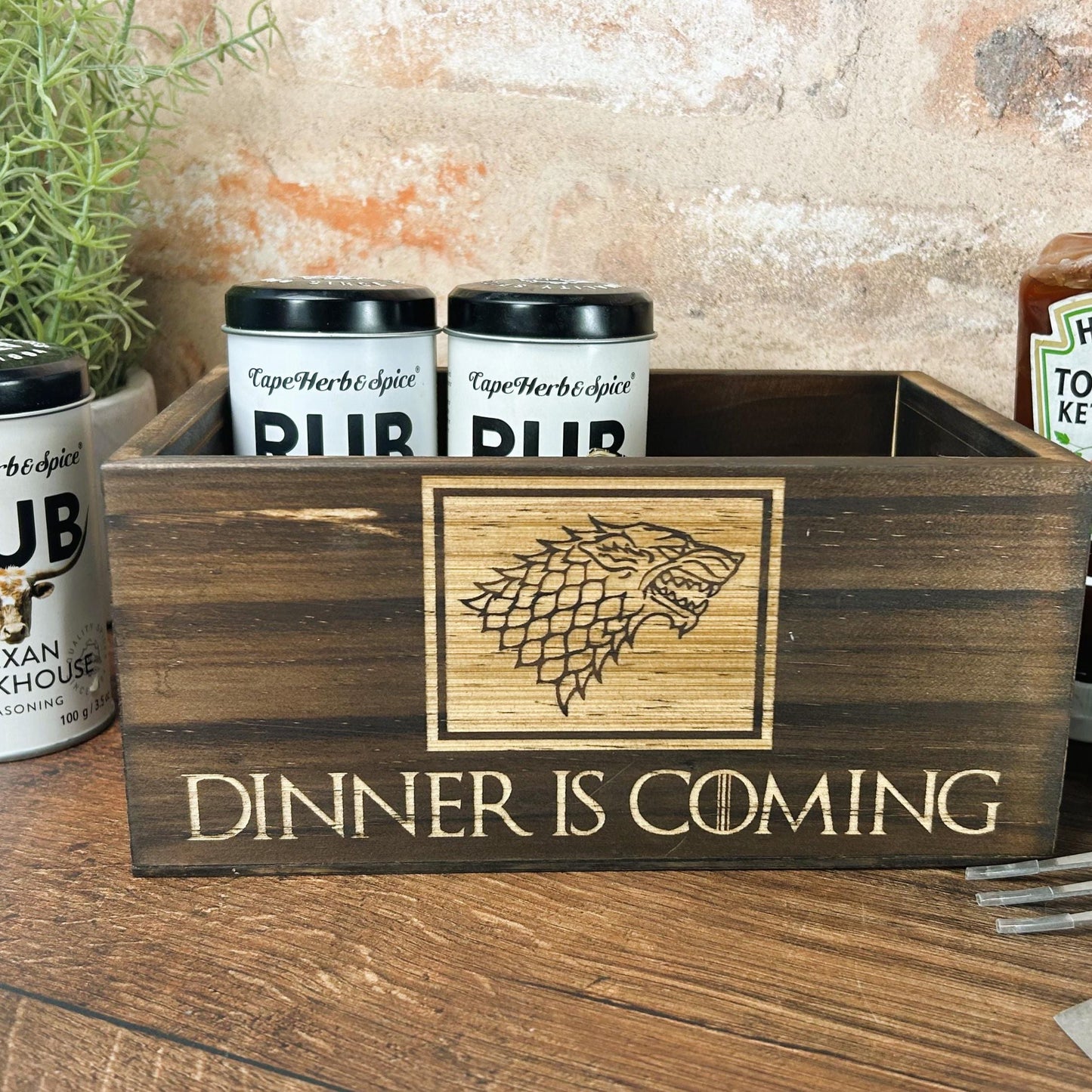 Game of Thrones Inspired Kitchen Tidy /Caddy - Funny Cooking Gift - Present Kitchen Decor Housewarming - Dinner is Coming - Christmas