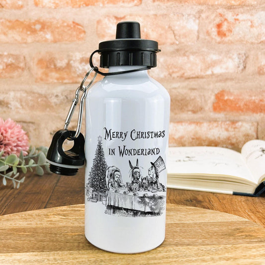 Mad Hatter Tea Party Christmas Water Bottle Personalised Gift