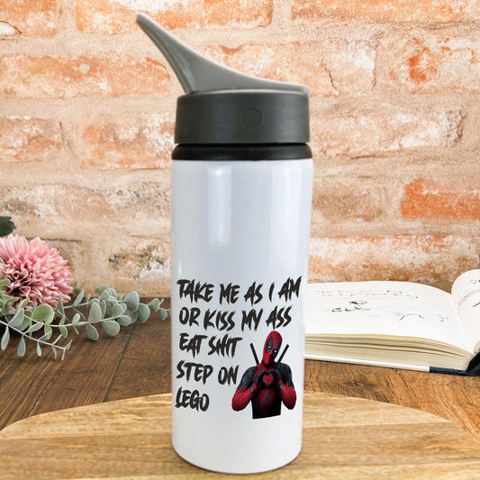 Deadpool Step on Lego Water Bottle Personalised Gift