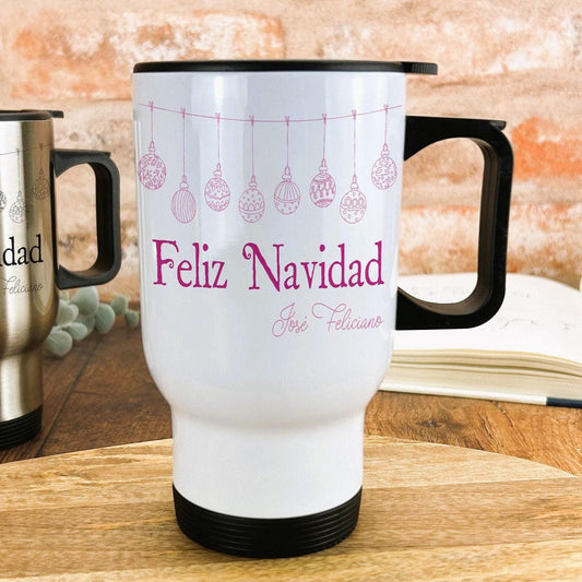 Feliz Navidad Jose Feliciano Christmas Song Lyrics Travel Mug