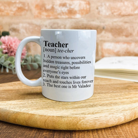 Teacher Dictionary Definition Personalised Ceramic Mug