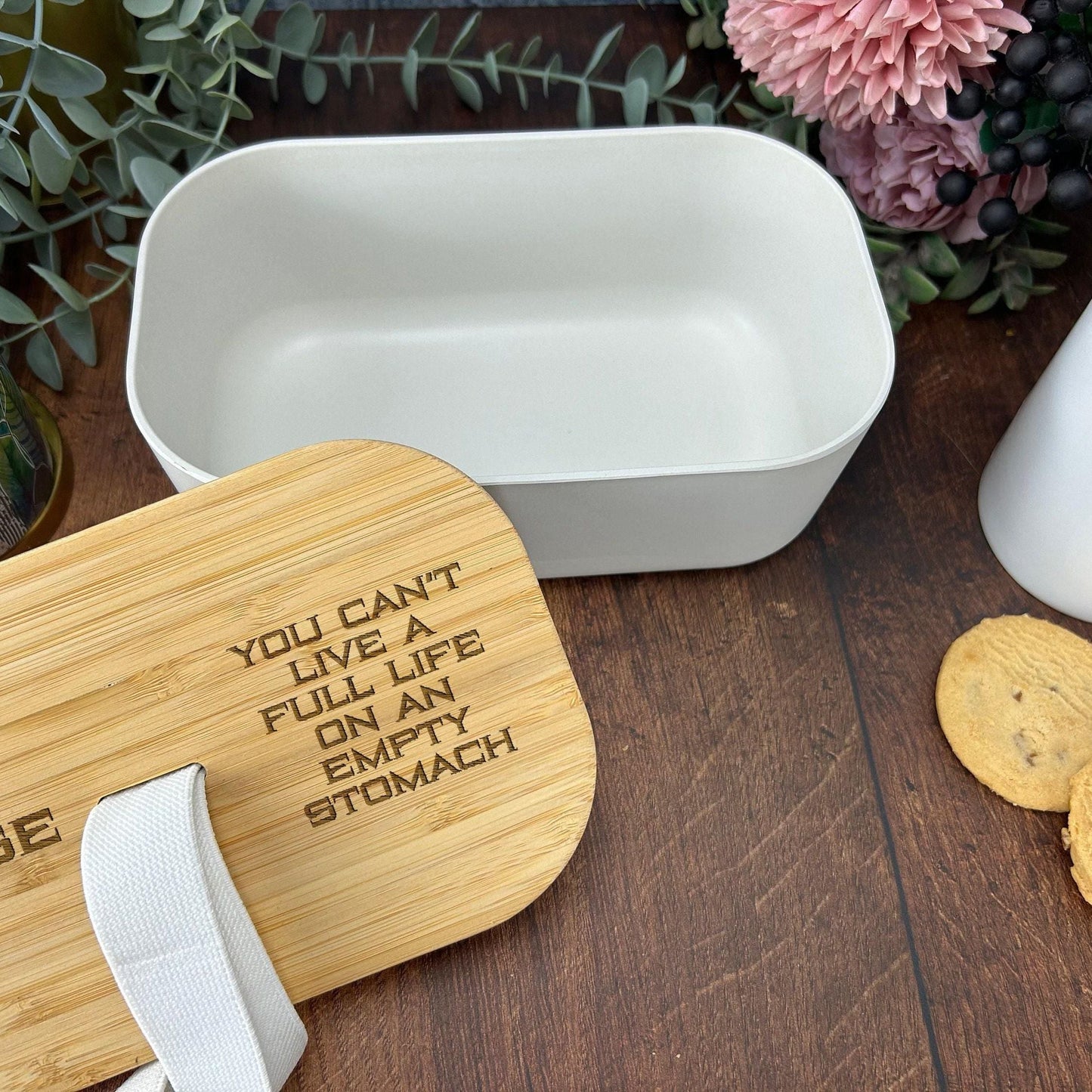 Empty Stomach Personalised Bamboo Eco Friendly Lunchbox - School Work Packed Lunch