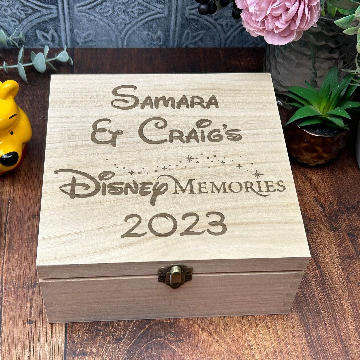 Disney Resort Family Memories - Disneyland Wooden Travel Memory Box