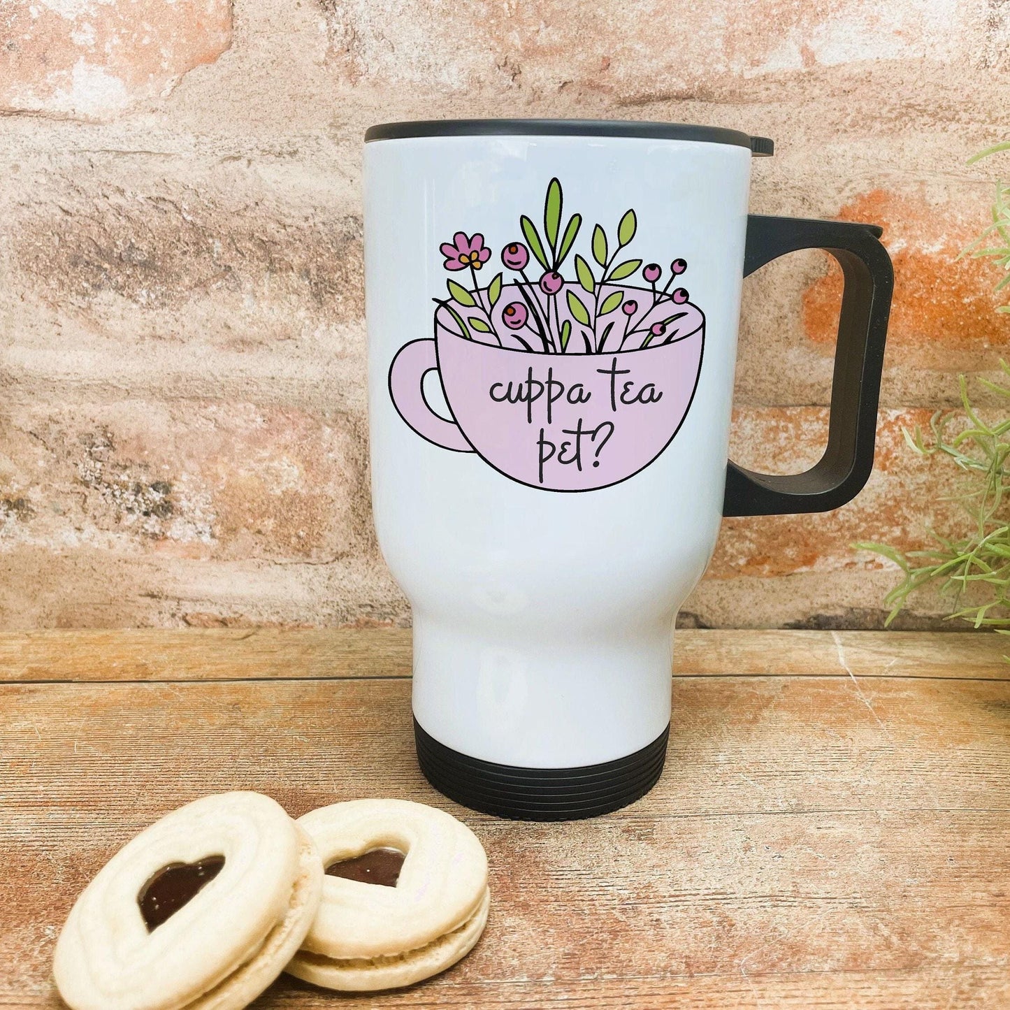 Cuppa Tea Pet? - Newcastle Geordie Dialect - Personalised Travel Mug