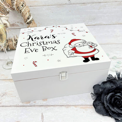 Santa Christmas Eve Box - Candy Canes - XMAS Gift - Personalised Treat Box