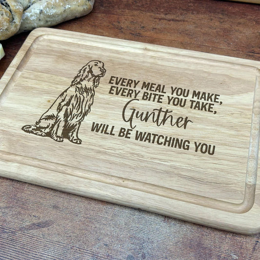 Irish Red Setter Dog - Personalised Chopping Board