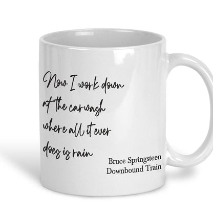 Bruce Springsteen Downbound Train 80s Personalised Mug