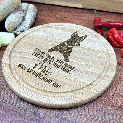 Manchester Terrier Dog - Personalised Chopping Board