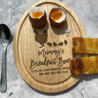 Wee Chicks Mother's Day Eggy Breakfast Board - Personalised Gift for Mum