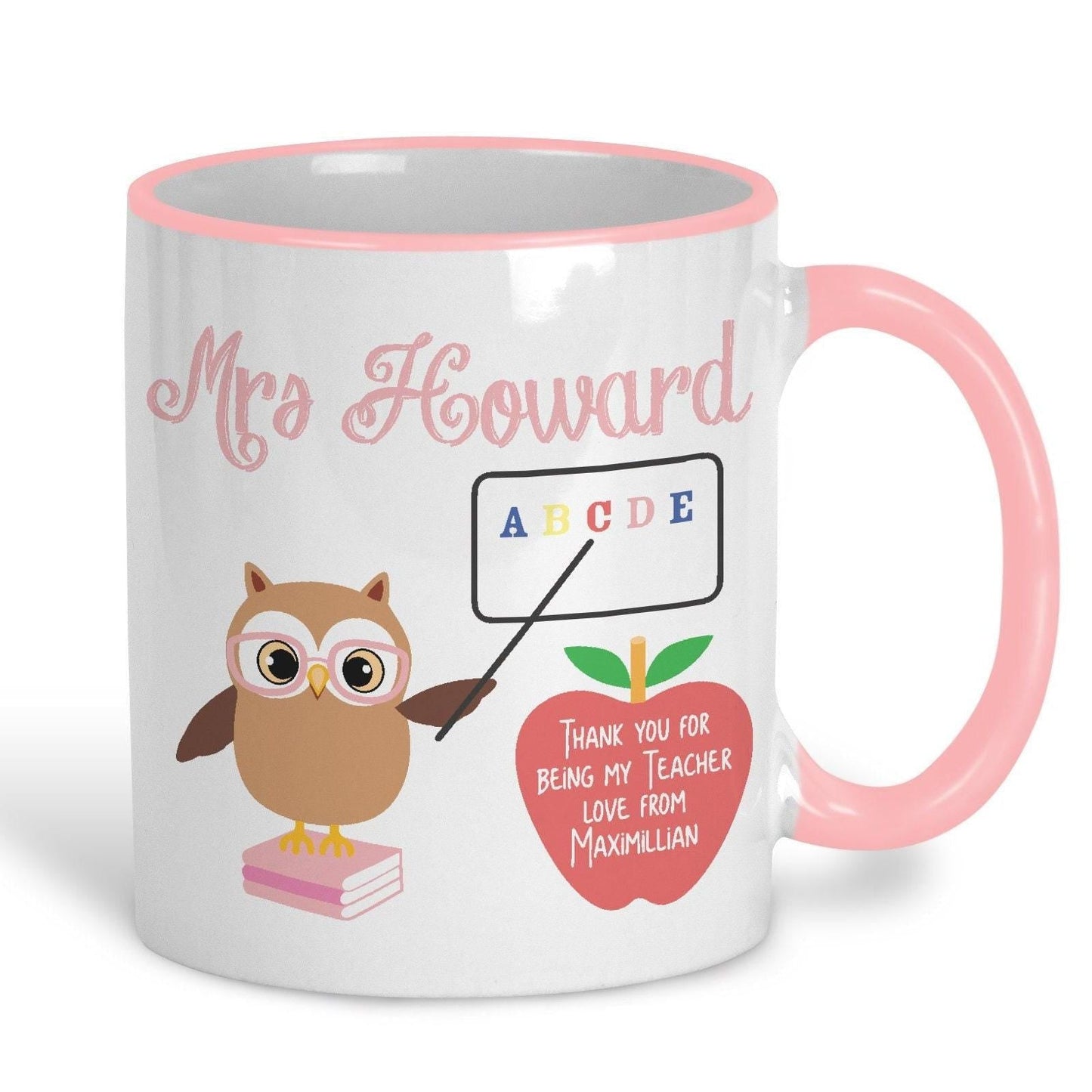 Owl Teacher Personalised Teachers Ceramic Mug