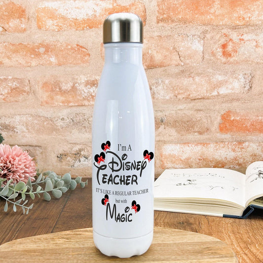 Disney Teacher With Magic Personalised Water Bottle Gift