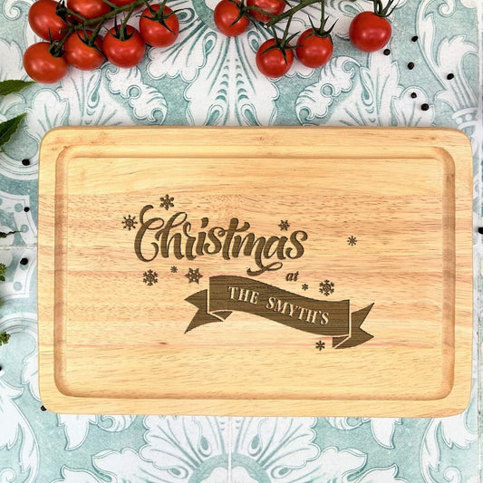 Christmas Placemat Chopping Board - Personalised Family Gift