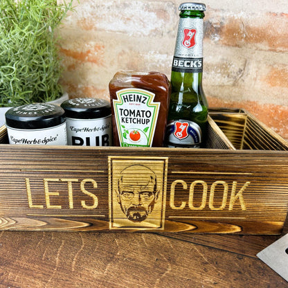 Breaking Bad Let's Cook Kitchen Tidy / Caddy - Funny Cooking Gift - Present Kitchen Decor Housewarming - Walter White Heisenberg