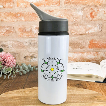 Born and Bred Yorkshire Rose - Personalised Water Bottle
