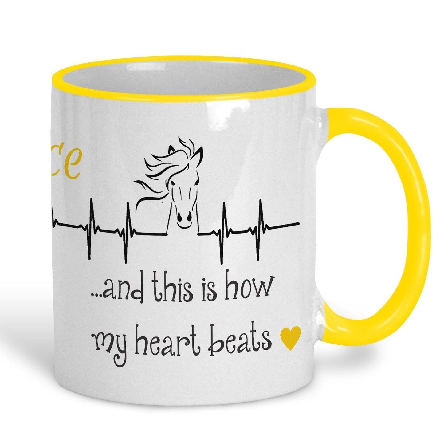 Horse This Is How My Heart Beats Riding Personalised Ceramic Mug