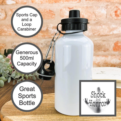 Personalised Eyeball Shock Image Reusable Metal Water Bottle