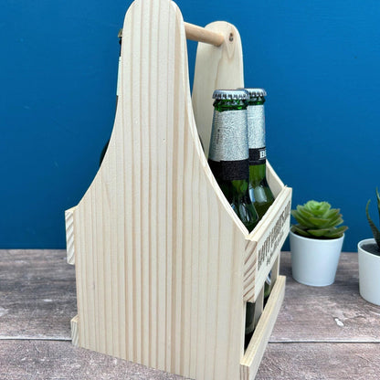 Happy Father's Day  Personalised Beer Carrier - Father's Day Gift - Drinks Bottle Holder