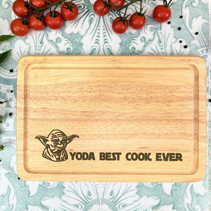 Yoda Best Cook Ever Personalised Wooden Chopping Board - Star Wars Fan Gift