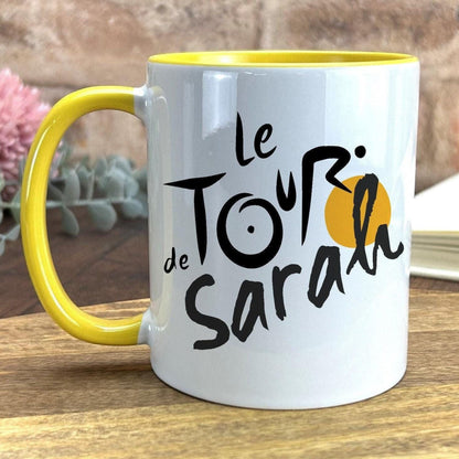 Le Tour De France Personalised Cyclist Ceramic Mug