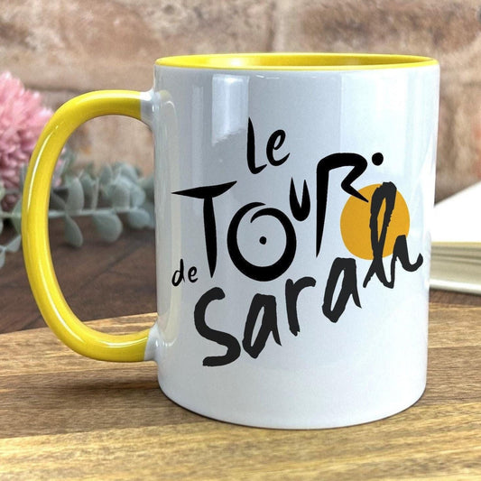 Le Tour De France Personalised Cyclist Ceramic Mug