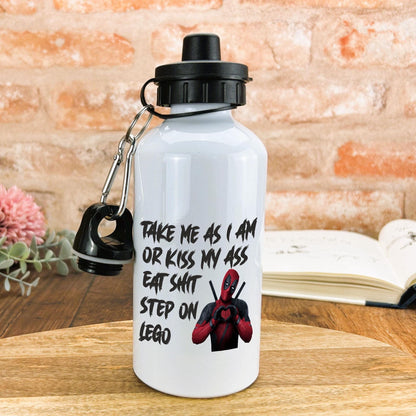 Deadpool Step on Lego Water Bottle Personalised Gift