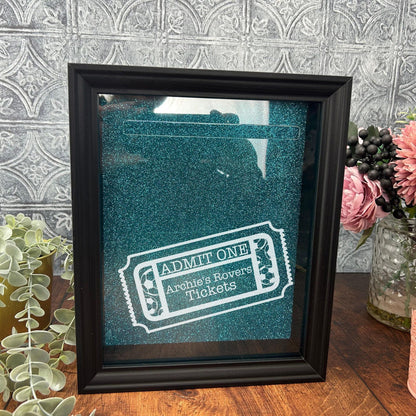 Football Match Ticket Box - Personalised Gift - Tickets Memory Storage Box - Premier Champions League