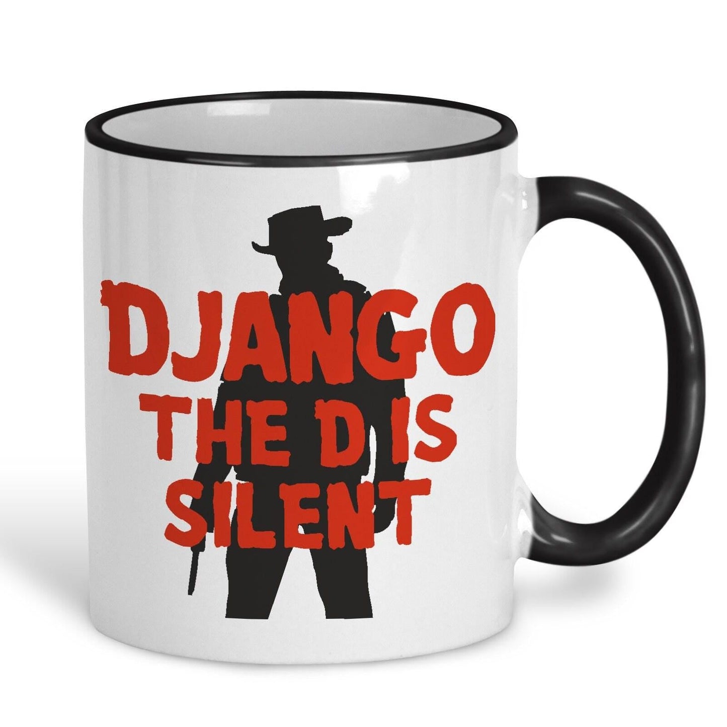 Django Unchained "The D Is Silent" Quentin Tarantino Western Jamie Fox Mug
