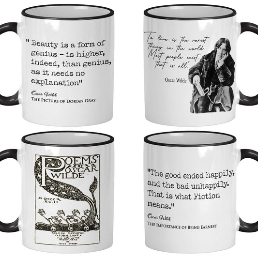 Oscar Wilde Dorian Gray Importance of Being Earnest Book Quote Classic Literature Mug Gift Reading Quotes Author Portrait Book Cover