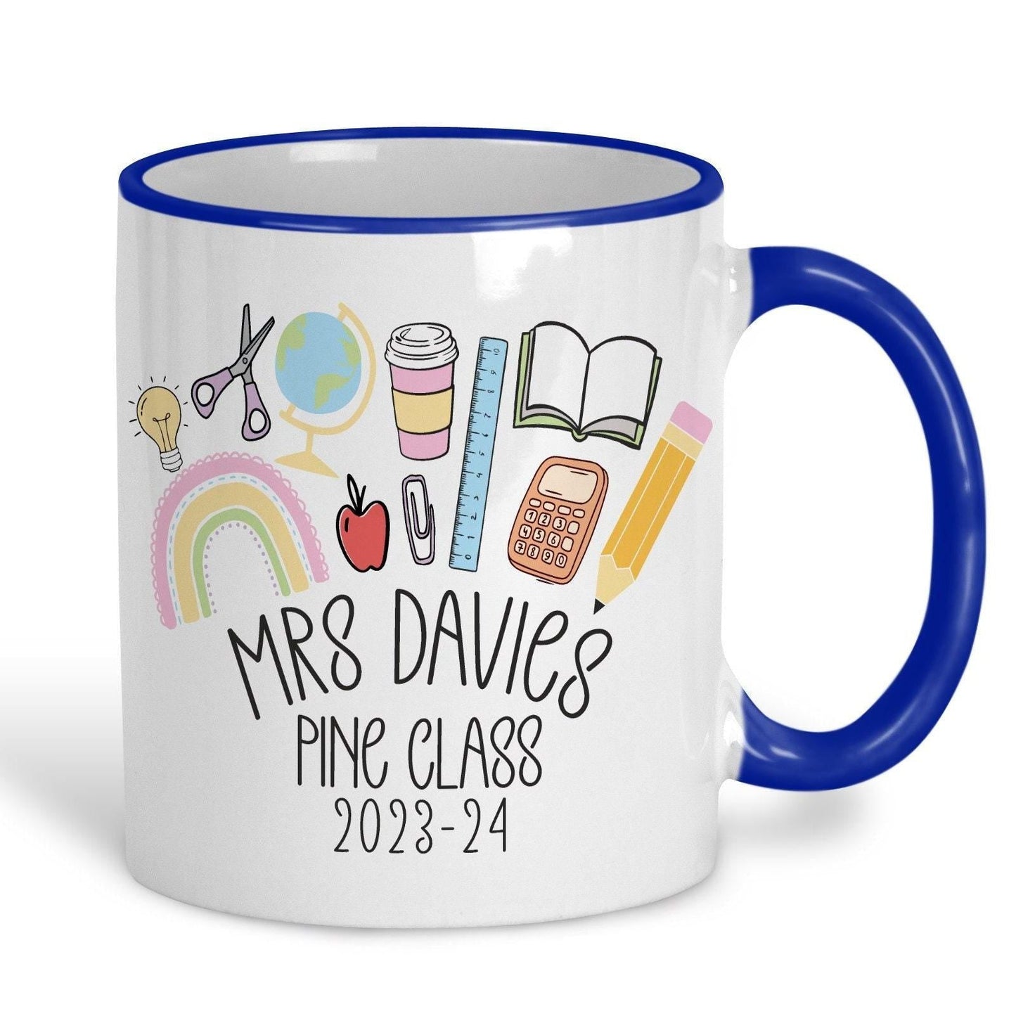 Teacher Supplies Doodles Personalised Ceramic Mug