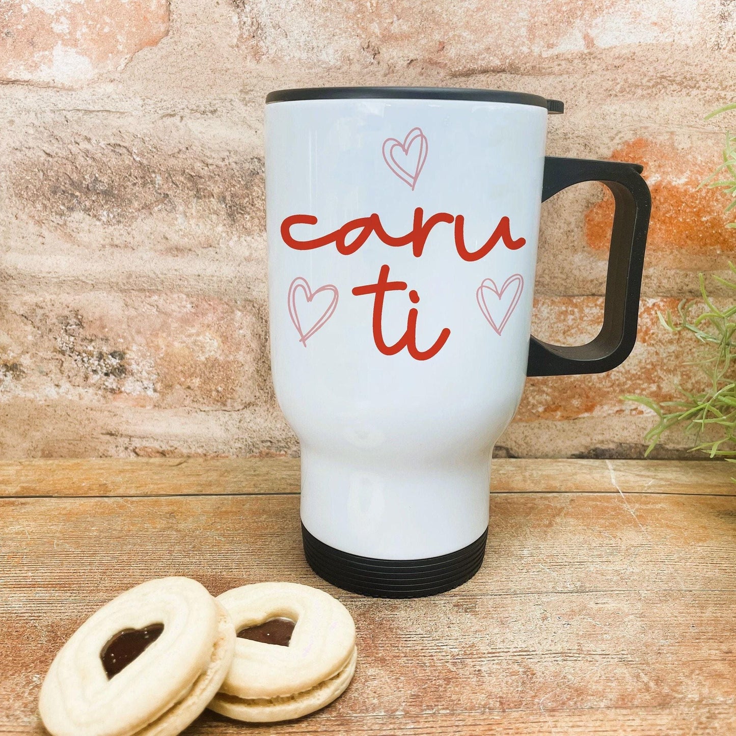 Caru Ti Love You - Welsh Language Dialect - Personalised Travel Mug