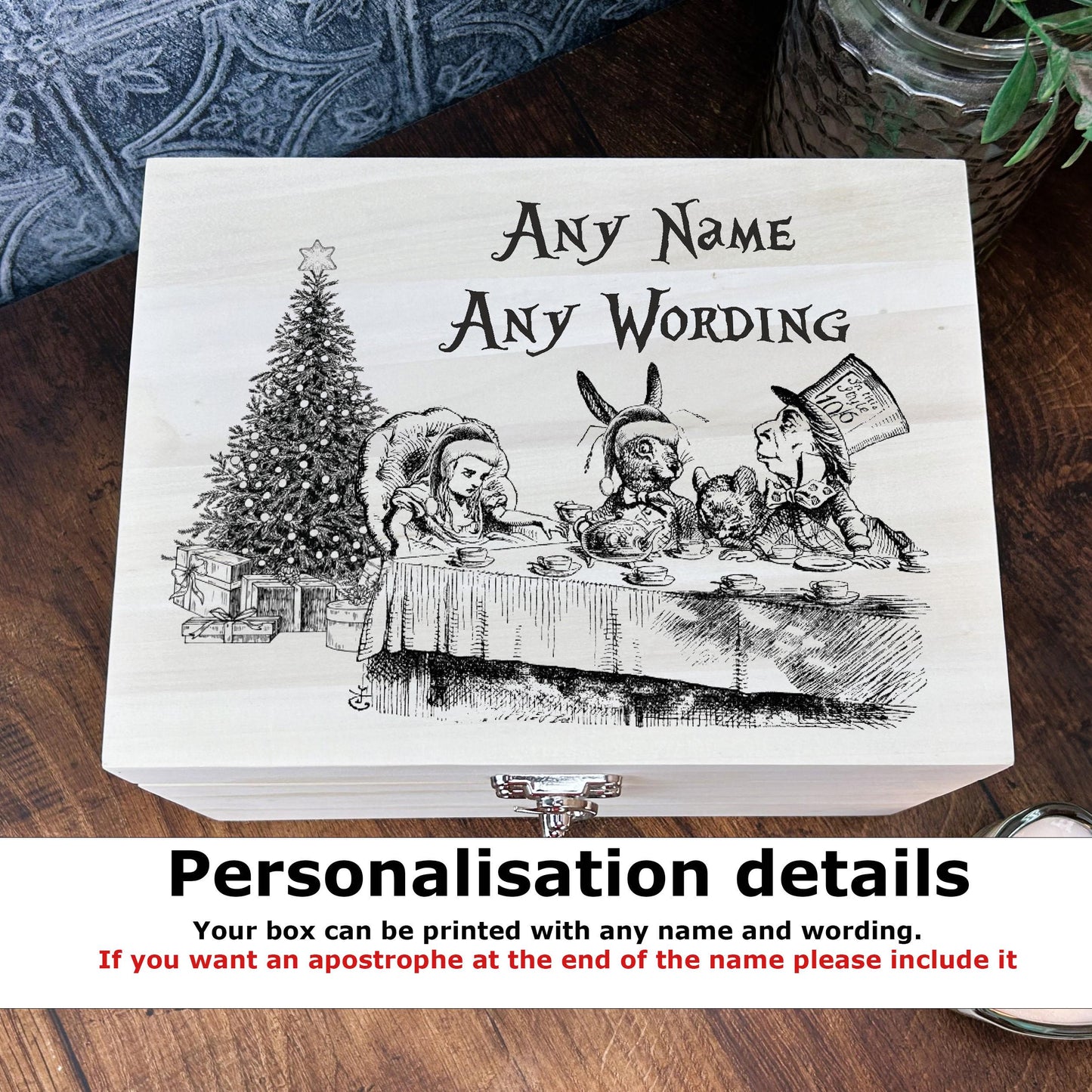 Alice in Wonderland Personalised Luxury Christmas Eve Gift Box