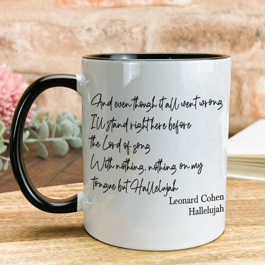 Leonard Cohen Hallelujah Mug