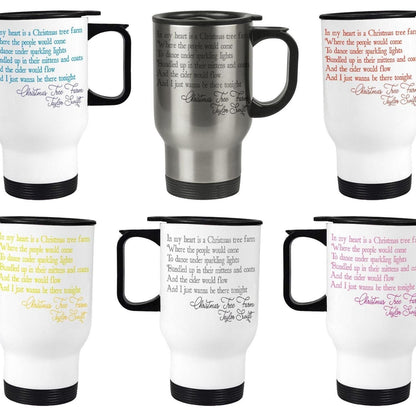 Christmas Tree Farm Taylor Swift Christmas Song Lyrics Travel Mug