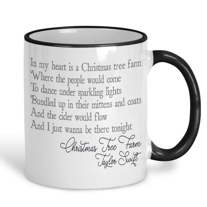 Christmas Tree Farm Taylor Swift Christmas Song Lyrics Mug