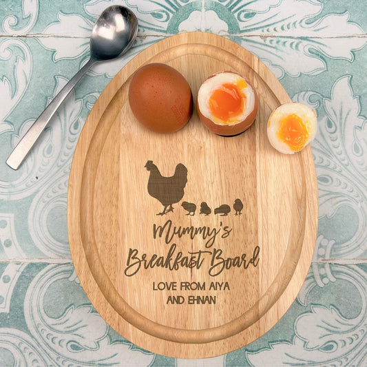 Wee Chicks Mother's Day Eggy Breakfast Board - Personalised Gift for Mum