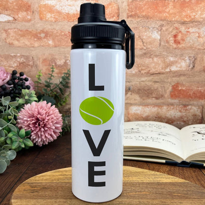 Love Tennis Exercise Training Gift Hydration Gym Fitness Screw Cap Water Bottle