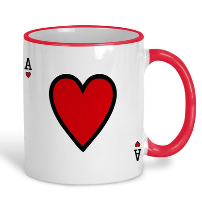 Ace of Hearts Playing Card Design Personalised Ceramic Mug