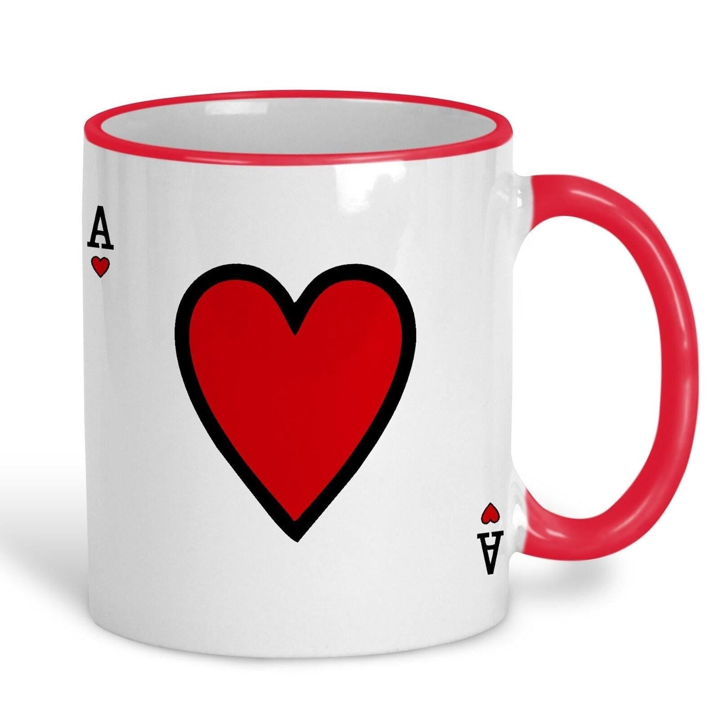 Ace of Hearts Playing Card Design Personalised Ceramic Mug