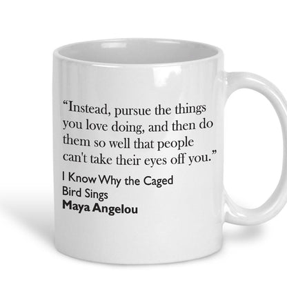 Maya Angelou I Know Why The Caged Bird Sings Book Quote Personalised Ceramic Mug